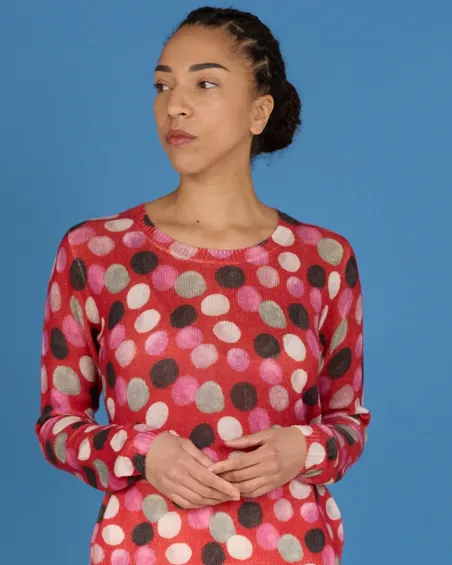 GEOMETRIC PRINT CREWNECK JUMPER COL.225